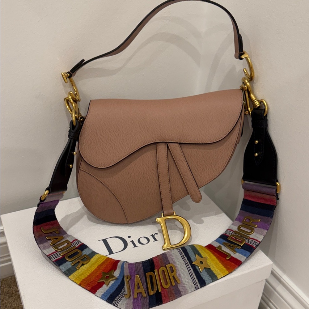 Christian Dior J’ADIOR Multicolor Embroidered Strap Authentic Shoulder Strap